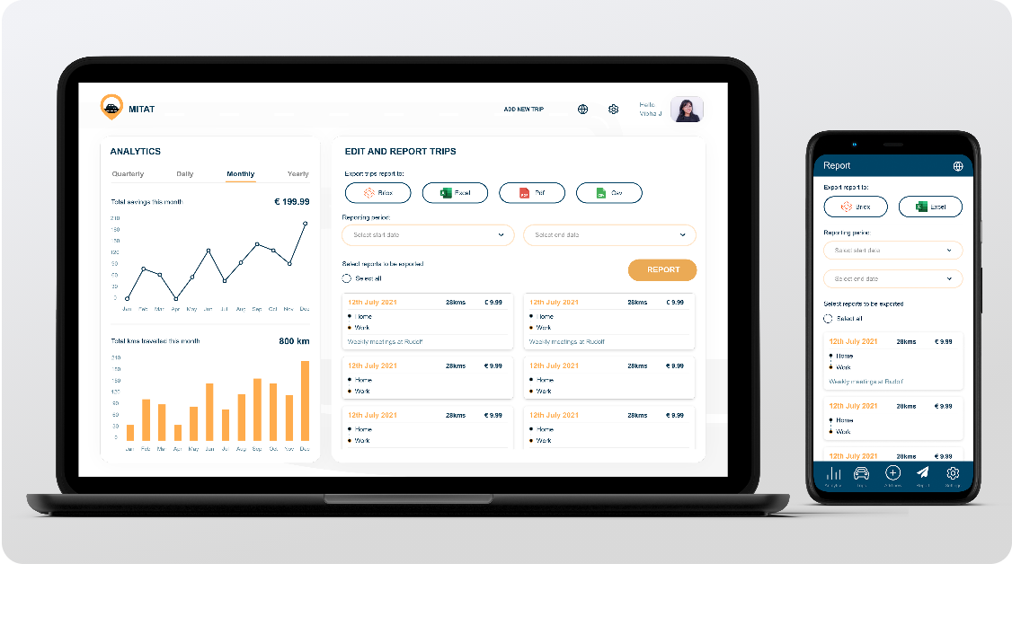 Mitat project - business driving tracker app